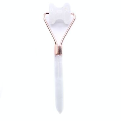 GemFR-08 - Gemstone Jawline Roller - Rock Quartz - Sold in 1x unit/s per outer