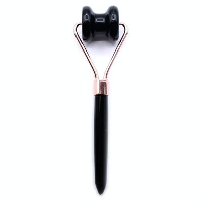 GemFR-11 - Gemstone Jawline Roller - Obsidienne noire - Vendu en 1x unité/s par extérieur