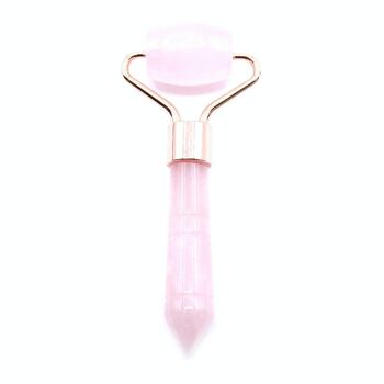 GemFR-13 - Mini rouleau de pierres précieuses - Quartz rose - Vendu en 1x unité/s par extérieur 4