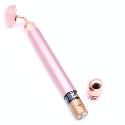 GemFR-19 - Almohadilla vibratoria de piedras preciosas - Cuarzo rosa - Se vende en 1 unidad/es por exterior