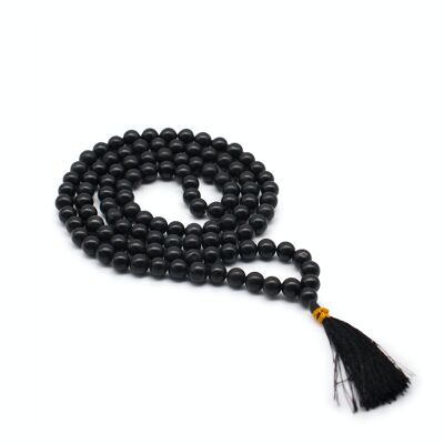 GMala-08 - 108 Bead Mala - Ágata negra - Vendido en 1x unidad/es por exterior