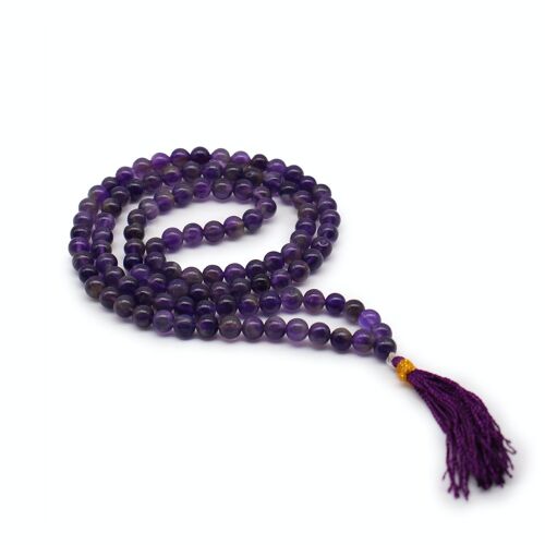 GMala-11 - 108 Bead Mala - Amethyst - Sold in 1x unit/s per outer