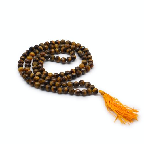 GMala-12a - 108 Bead Mala - Tiger Eye - Sold in 1x unit/s per outer