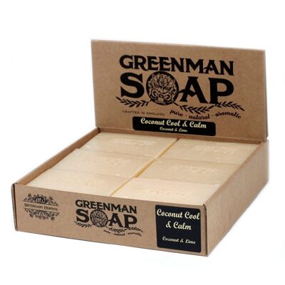 GMSoap-08 – Greenman Soap 100 g – Coconut Cool & Calm – Verkauft in 12 Einheiten pro Außenhülle