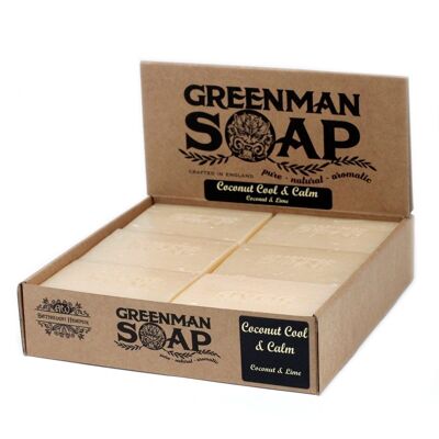 GMSoap-08 - Greenman Soap 100g - Coconut Cool & Calm - Sold in 12x unit/s per outer