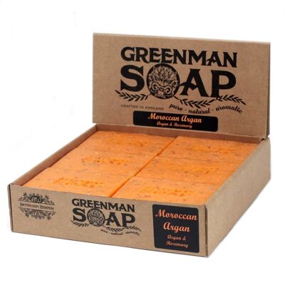 GMSoap-09 – Greenman-Seife 100 g – marokkanisches Argan – Verkauft in 12 Einheiten pro Außenhülle