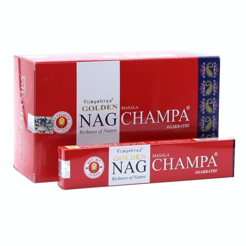 GoldNCi-01 - 15g Golden Nag - Champa Incense - Sold in 12x unit/s per outer