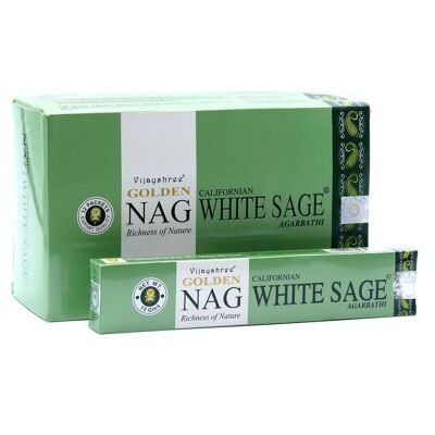 GoldNCi-03 - 15g Golden Nag - White Sage Incense - Sold in 12x unit/s per outer