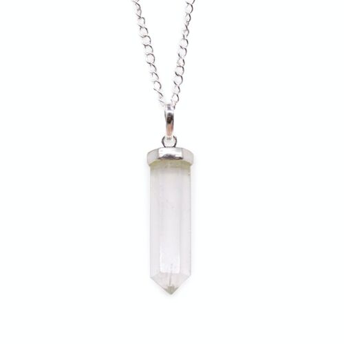 GPJ-01 - Gemstone Classic Point Pendant - Rock Quartz - Sold in 1x unit/s per outer