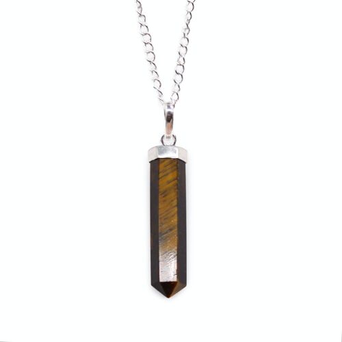 GPJ-04 - Gemstone Classic Point Pendant - Tiger Eye - Sold in 1x unit/s per outer