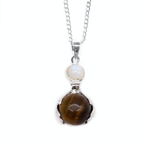 GPJ-14 - Gemstone Healing Hands Pendant - Tiger Eye - Sold in 1x unit/s per outer