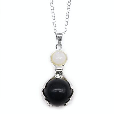 GPJ-15 - Gemstone Healing Hands Pendant - Black Agate - Sold in 1x unit/s per outer