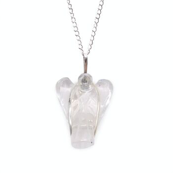 GPJ-16 - Pendentif ange gardien en pierres précieuses - Quartz de roche - Vendu en 1x unité/s par extérieur 4