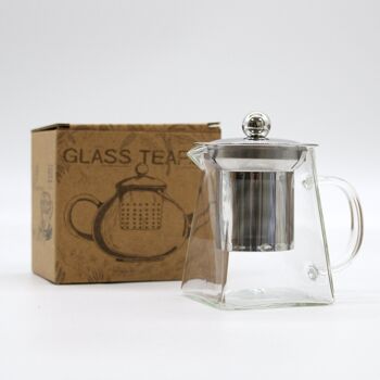 GTeaP-01 - Théière Infuseur en Verre - Forme Tour - 350ml - Vendu en 1x unité/s par extérieur 2