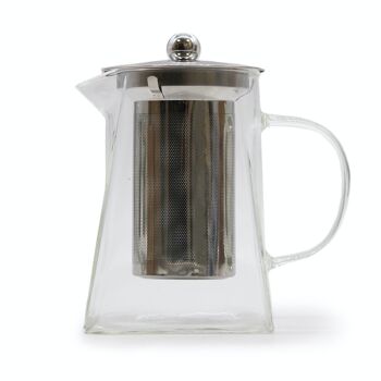 GTeaP-02 - Théière Infuseur en Verre - Forme de Tour - 750ml - Vendu en 1x unité/s par extérieur 4