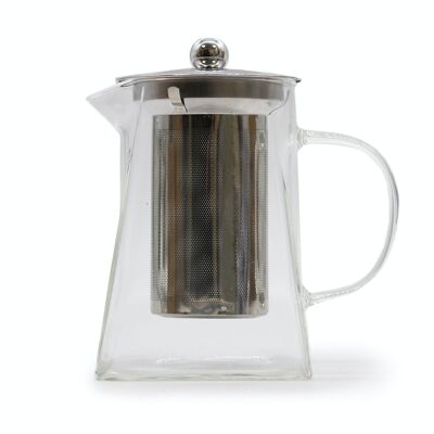 GTeaP-02 - Glass Infuser Teapot - Tower Shape - 750ml - Sold in 1x unit/s per outer