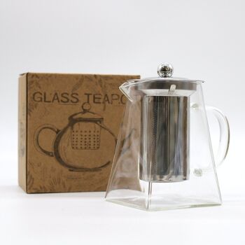 GTeaP-02 - Théière Infuseur en Verre - Forme de Tour - 750ml - Vendu en 1x unité/s par extérieur 2