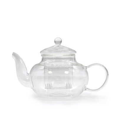 GTeaP-04 - Teekanne mit Teesieb aus Glas - Runde Perle - 400 ml - Verkauft in 1x Einheit/en pro Äußerem