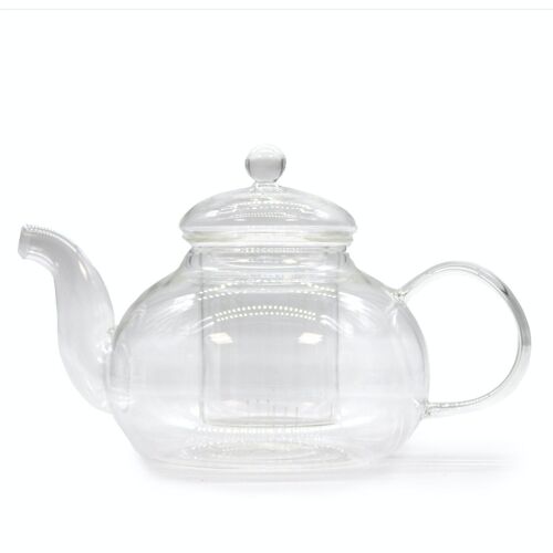GTeaP-05 - Glass Infuser Teapot - Round Pearl - 800ml - Sold in 1x unit/s per outer