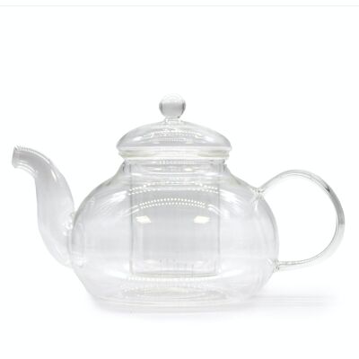 GTeaP-05 - Glass Infuser Teapot - Round Pearl - 800ml - Sold in 1x unit/s per outer