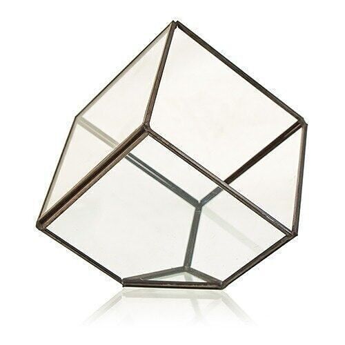 GTer-06 - Glass Terrarium - Cube on Corner - Sold in 1x unit/s per outer