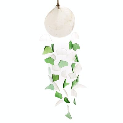 GWC-06 - Copis & Glass Drop - Green & White Glass - Sold in 1x unit/s per outer