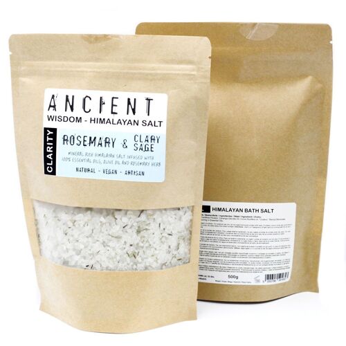 HBathS-02 - Himalayan Bath Salt Blend 500g - Clarity - Sold in 3x unit/s per outer