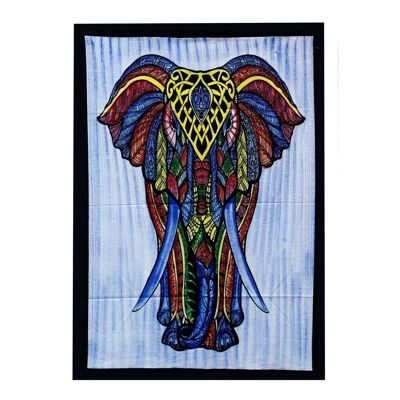 HBWA-04 – Wandkunst aus handgebürsteter Baumwolle – Elefant – Verkauft in 1x Einheit/en pro Außenseite