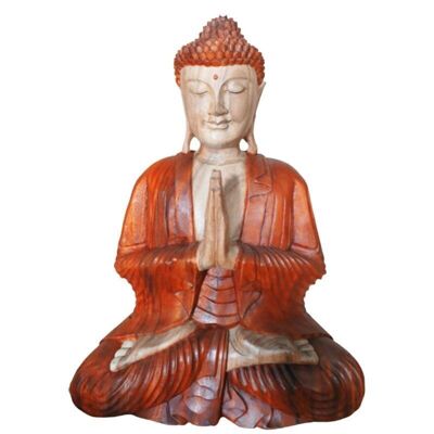 HCBS-05 - Statua di Buddha intagliata a mano - 30 cm di benvenuto - Venduto in 1x unità/i per esterno