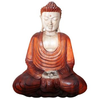 HCBS-07 - Statue de Bouddha sculptée à la main - 40 cm Main vers le bas - Vendu en 1x unité/s par extérieur 1