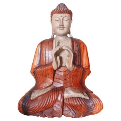 HCBS-11 - Hand Carved Buddha Statue - 60cm Two Hands - Sold in 1x unit/s per outer