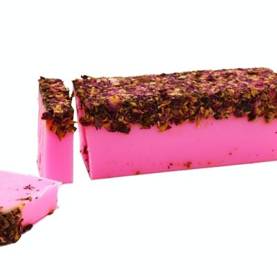 HCS-13 - Rose & Rose Petals - Soap Loaf - Sold in 1x unit/s per outer