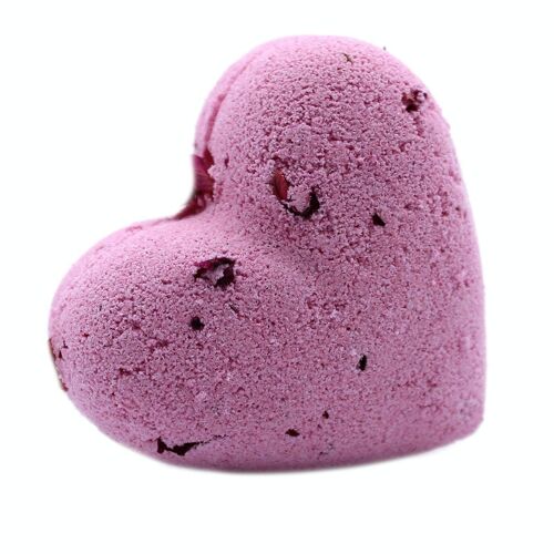 HeartB-01a - Love Heart Bath Bomb 70g - Ylang & Rose - Sold in 16x unit/s per outer