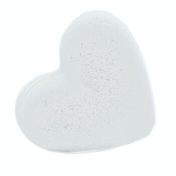 HeartB-03a - Bombe de bain Love Heart 70g - Noix de coco - Vendu en 16x unité/s par enveloppe 1