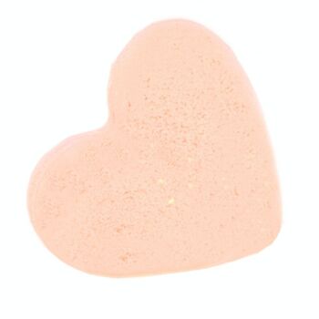 HeartB-05a - Bombe de bain Love Heart 70g - Fruit de la passion - Vendu en 16x unité/s par enveloppe 4