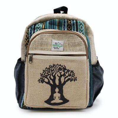 HempB-11 - Medium Backpack - Bohdi Tree Design - Sold in 1x unit/s per outer