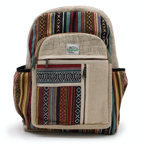 HempB-12 - Large Backpack - Straight Zips Style - Sold in 1x unit/s per outer