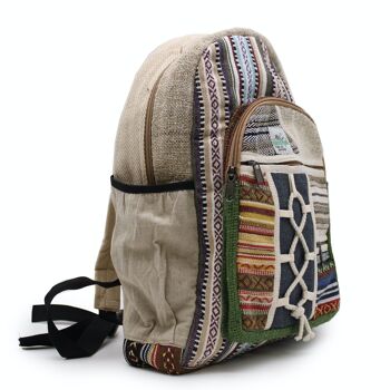 HempB-13 - Grand sac à dos - Style corde et poches - Vendu en 1x unité/s par extérieur 2