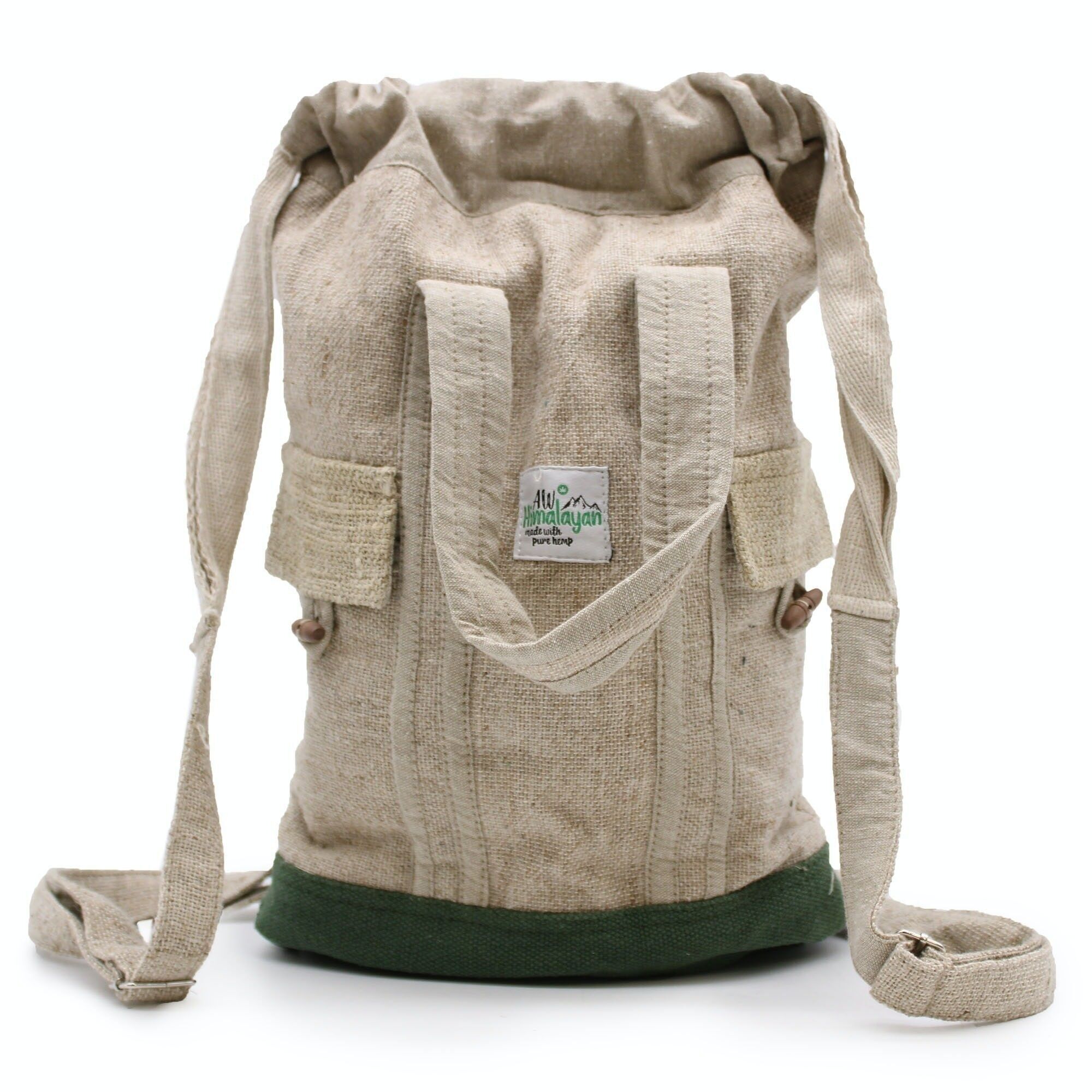 Large Drawstring Hemp Backpack | Eco-Friendly Adventure Gear