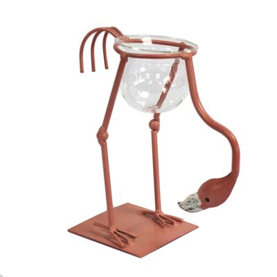 HHD-15 - Hydroponic Home Décor - Pink Metal Flamingo Des 3 - Sold in 1x unit/s per outer