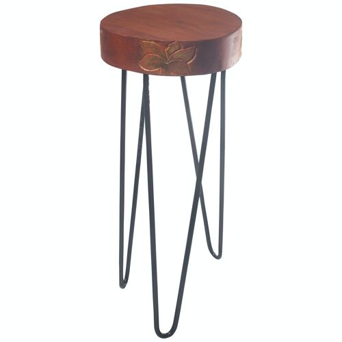 HPS-02 - Albasia Wood Plant Stand - Terracotta & black detail - Sold in 1x unit/s per outer