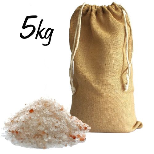 HSalt-52 - Pink Himalayan Bath Salts 3-5mm - 5kg Sack - Sold in 1x unit/s per outer