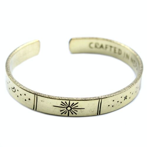 InsB-03 - Inspiration Bracelet - Brass Sunrise, Galaxy, Stars, Earth - Sold in 12x unit/s per outer
