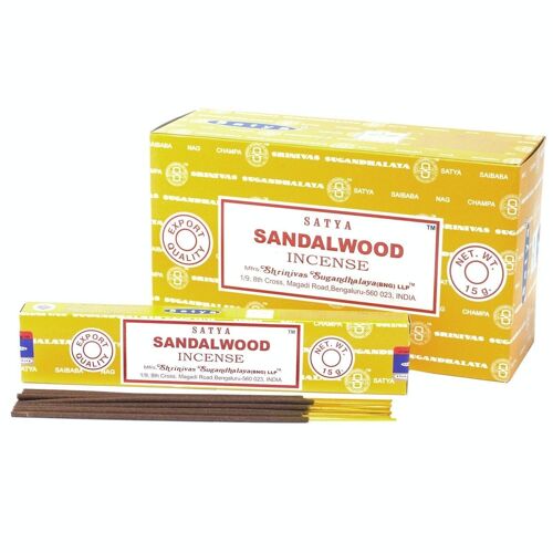 iSatya-05 - Satya Incense 15gm - Sandalwood - Sold in 12x unit/s per outer