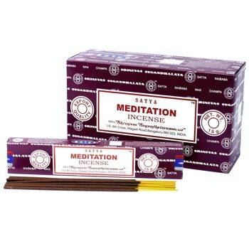 iSatya-08 - Encens Satya 15gm - Méditation - Vendu en 12x unité/s par extérieur 3