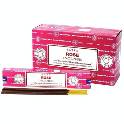 iSatya-09 - Satya Incense 15gm - Rose - Sold in 12x unit/s per outer