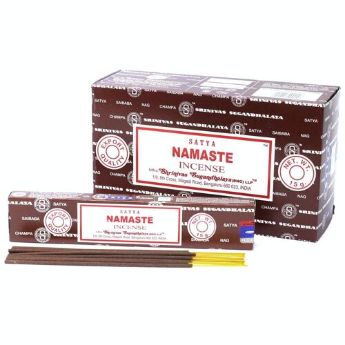 iSatya-21 - Satya Incense 15gm - Namaste - Sold in 12x unit/s per outer