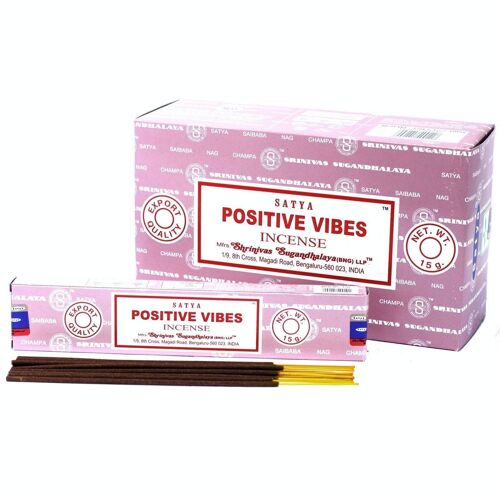 iSatya-23 - Satya Incense 15gm - Positive Vibes - Sold in 12x unit/s per outer