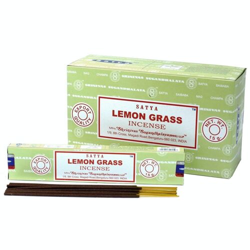 iSatya-28 - Satya Incense 15gm - Lemongrass - Sold in 12x unit/s per outer