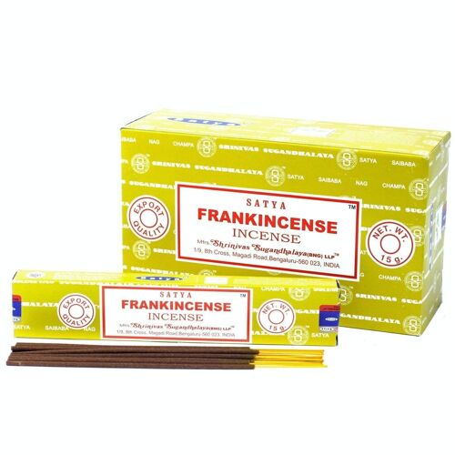 iSatya-29 - Satya Incense 15gm - Frankincense - Sold in 12x unit/s per outer